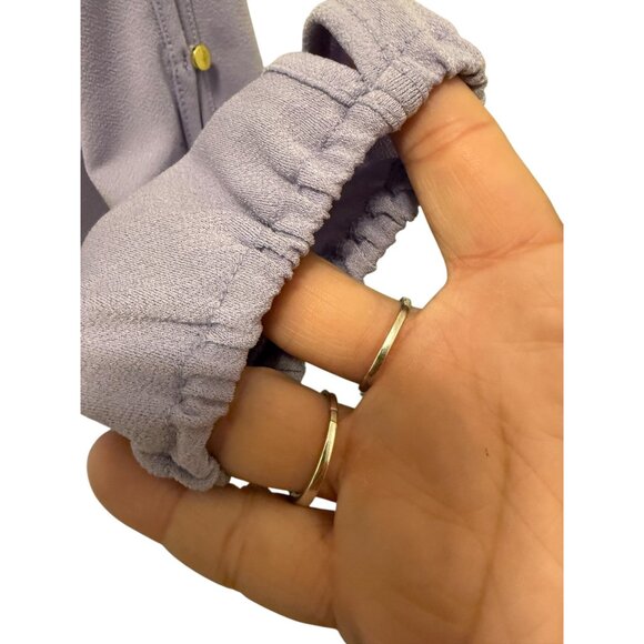 Roz & Ali Lilac Long Sleeve Top With Gold Button Detail - Picture 3 of 7